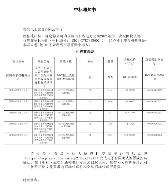 魯變電工股份有限公司